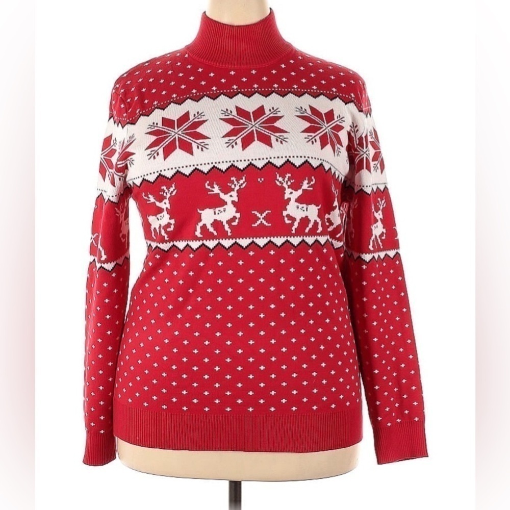 Fashion - Holiday long sleeve pullover sweater. - Picture 2 of 3